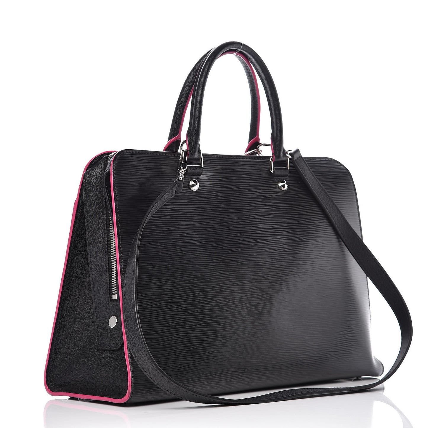 Epi Vaneau GM Black Hot Pink