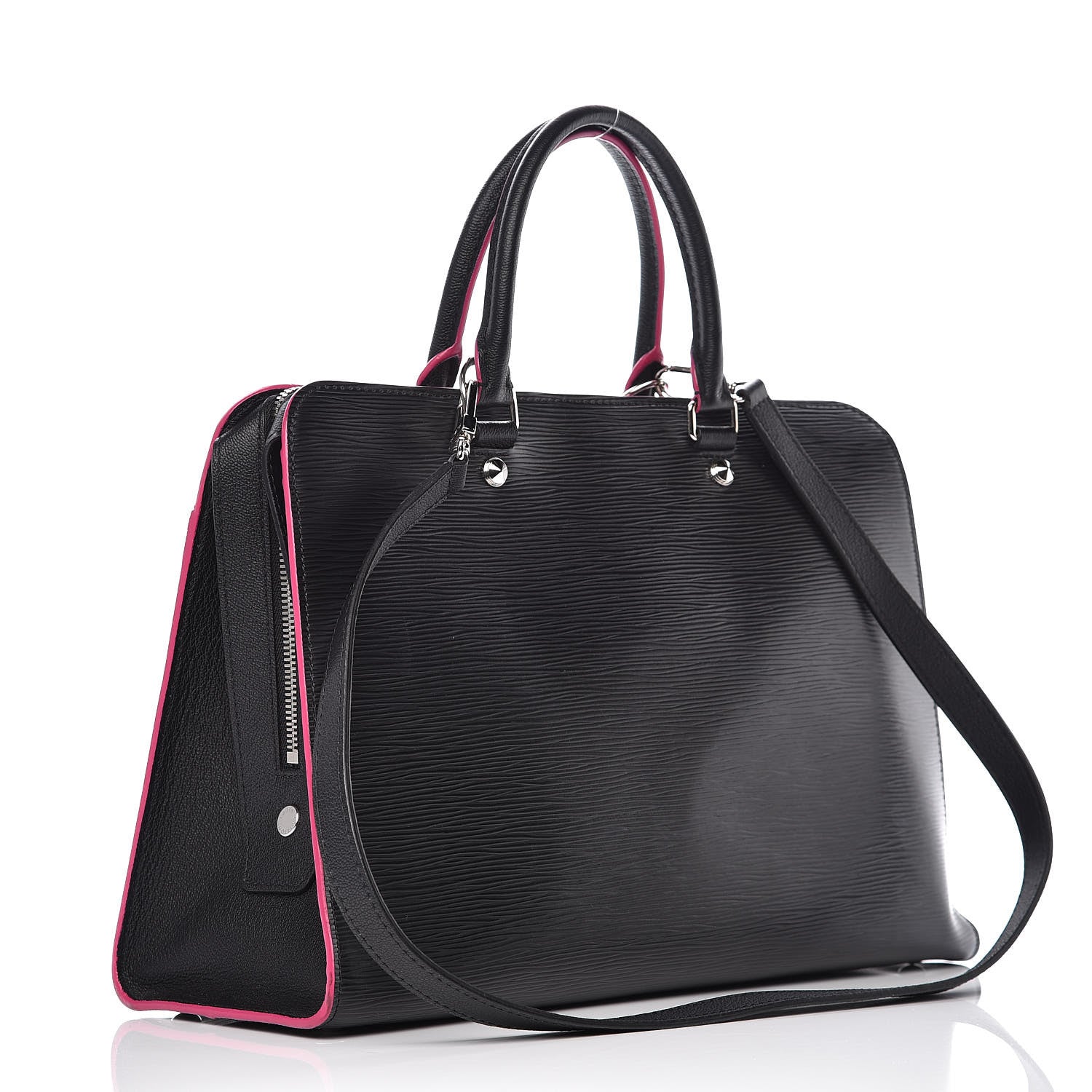 Louis Vuitton Epi Vaneau GM Black Hot Pink 3 of 13