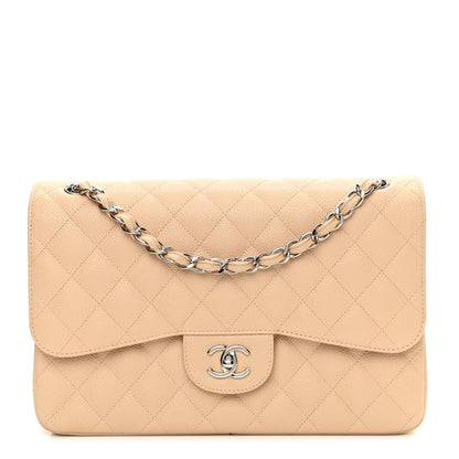 Chanel Caviar Quilted Jumbo Double Flap Beige Clair 1 of 9
