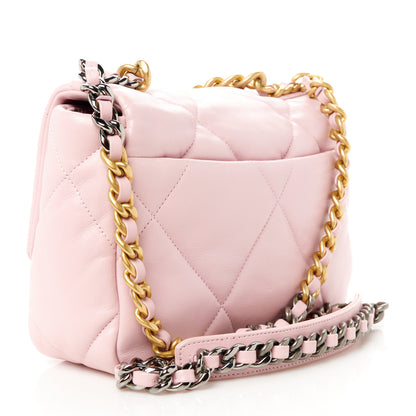 Chanel Goatskin Quilted Medium Chanel 19 Flap Light Pink 3 of 10