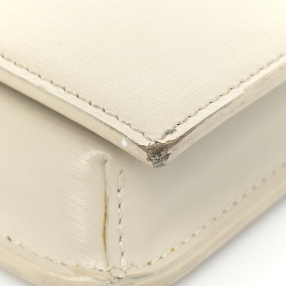 Saint Laurent Smooth Calfskin Monogram Phone Holder Crossbody Crema Soft 9 of 15