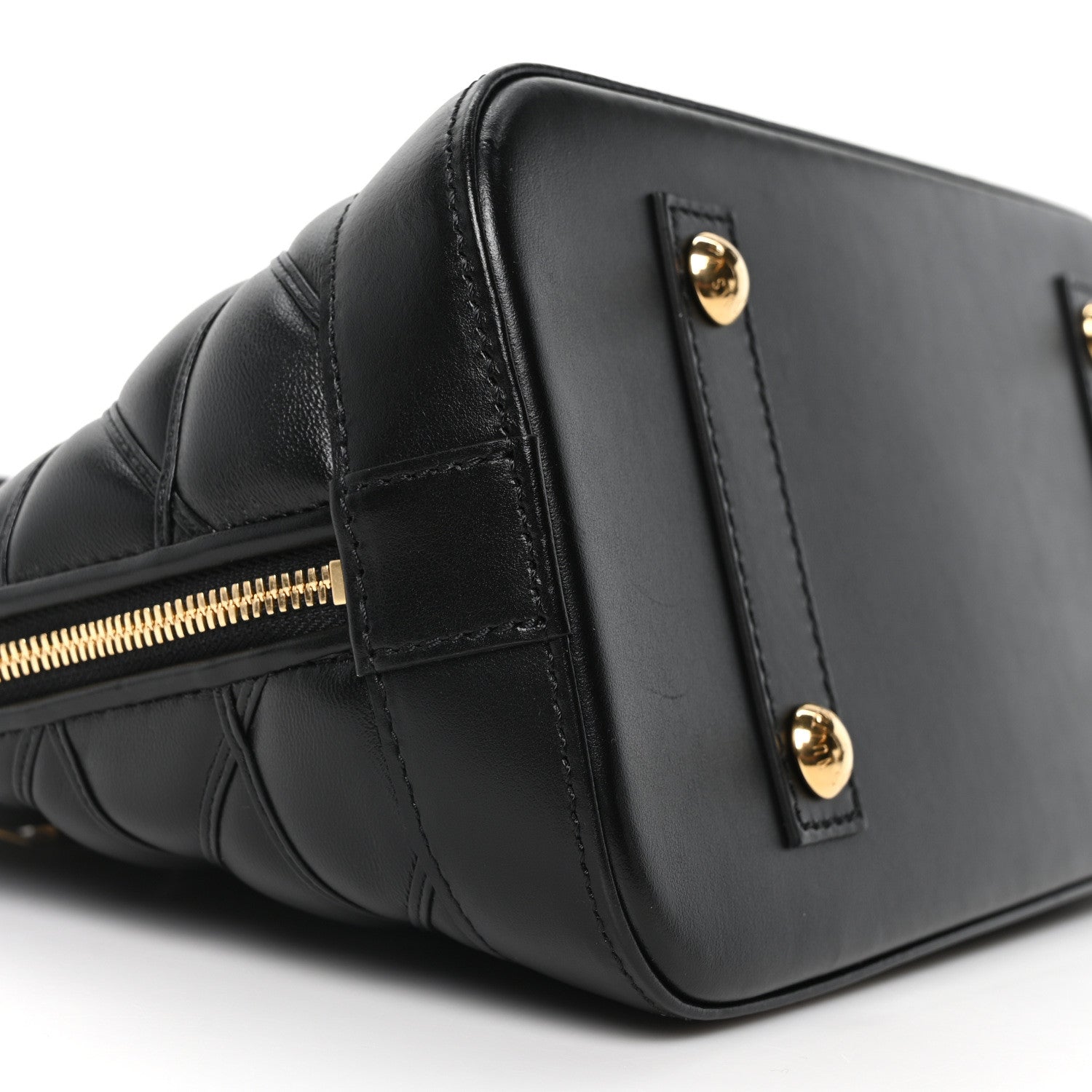 Louis Vuitton Lambskin Studded Malletage Alma PM Black 9 of 10