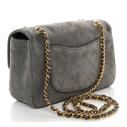 Chanel Suede Calfskin Mini Souplissimo Flap Dark Grey 2 of 10