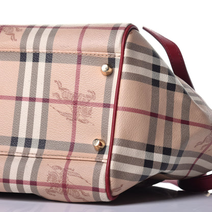 Burberry Haymarket Check Small Canterbury Tote Military Red 8 of 9