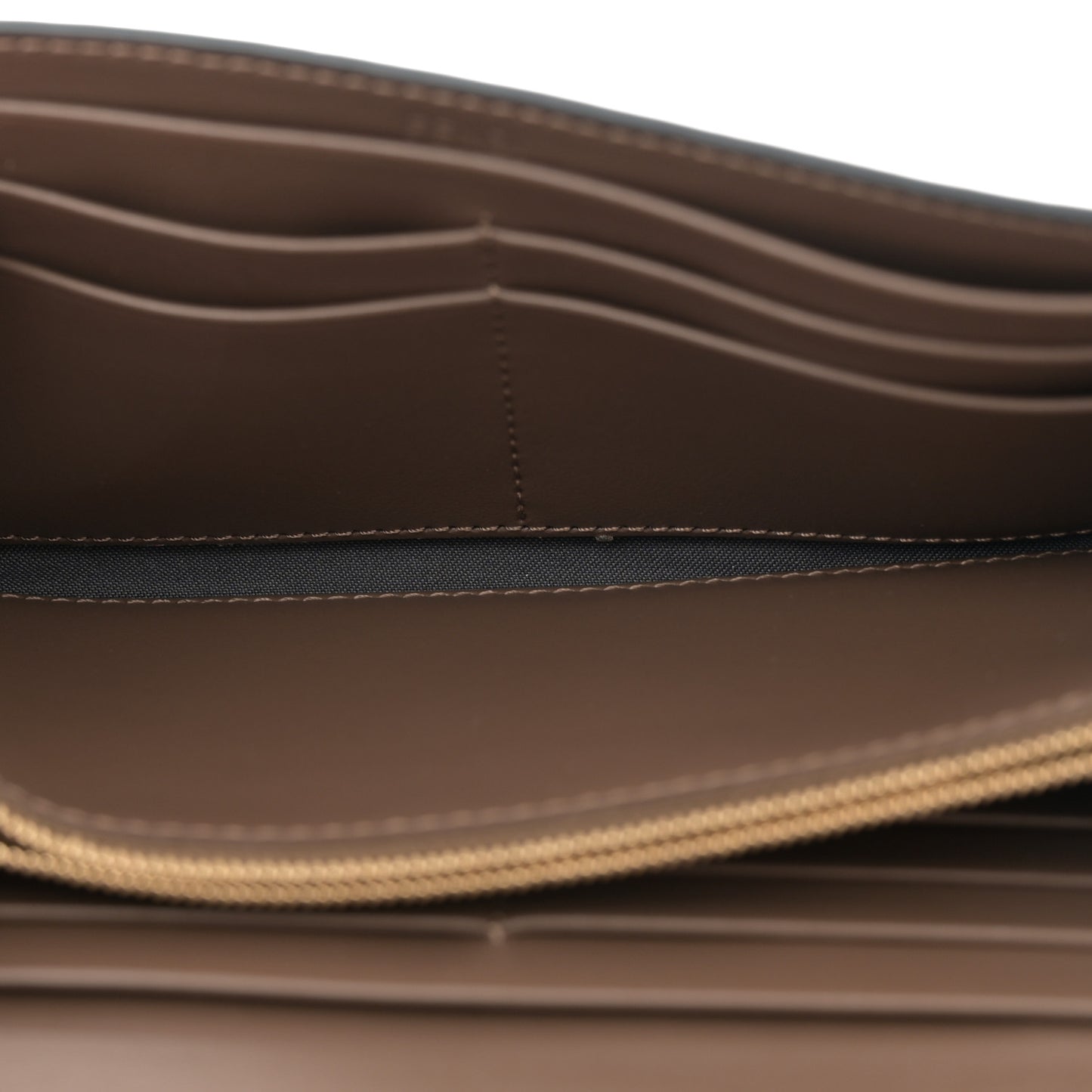 Vitello Soft F is Fendi Bi-Color FF 1974 Embossed Continental Envelope Wallet On Chain Maya Black