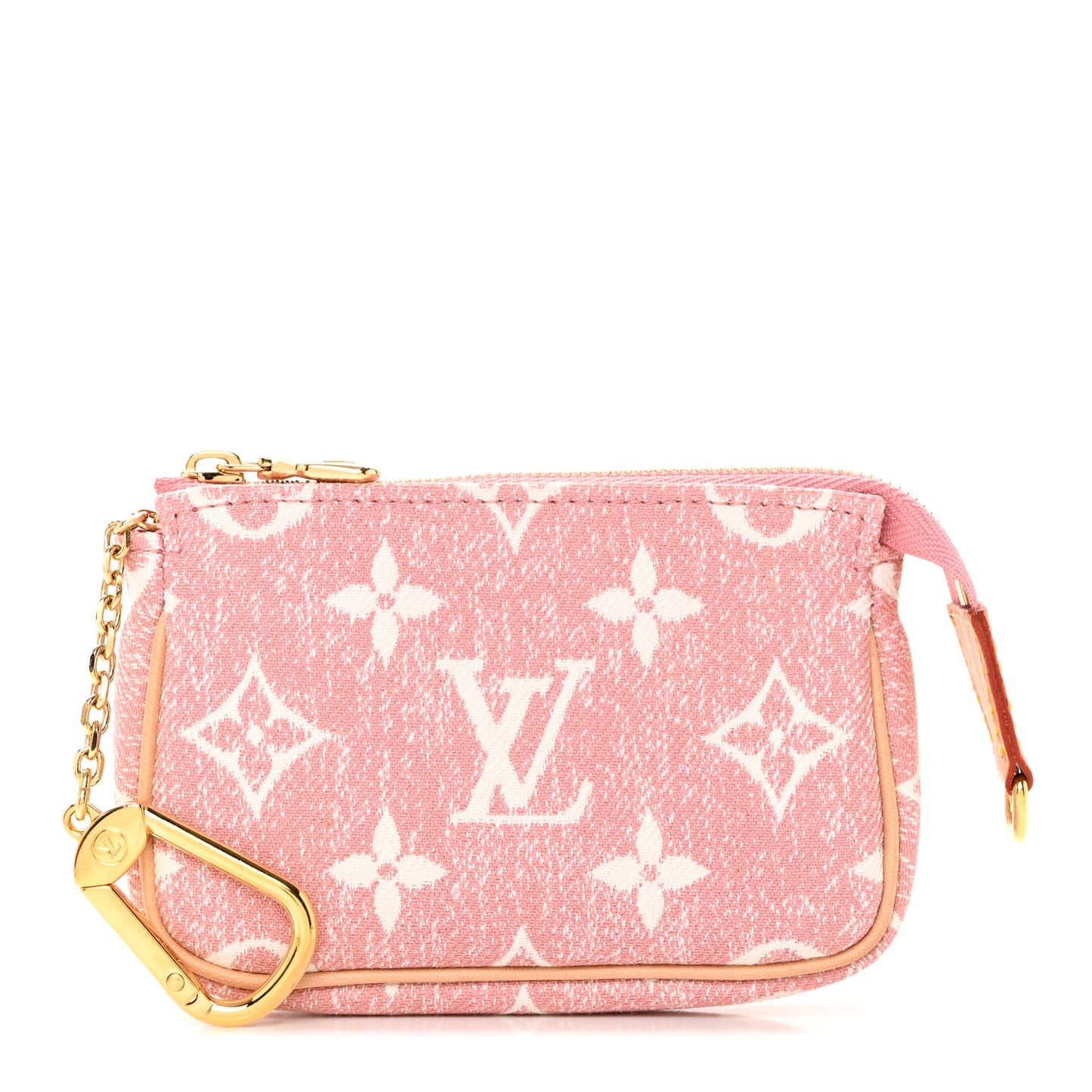 Denim Jacquard Monogram Micro Pochette Accessories Rose