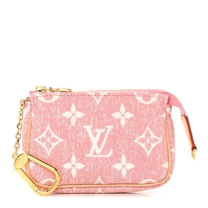 Louis Vuitton Denim Jacquard Monogram Micro Pochette Accessories Rose 1 of 7