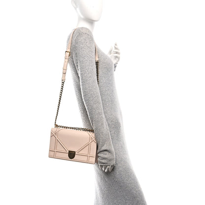 Christian Dior Lambskin Studded Medium Diorama Flap Bag Rose Poudre 2 of 15