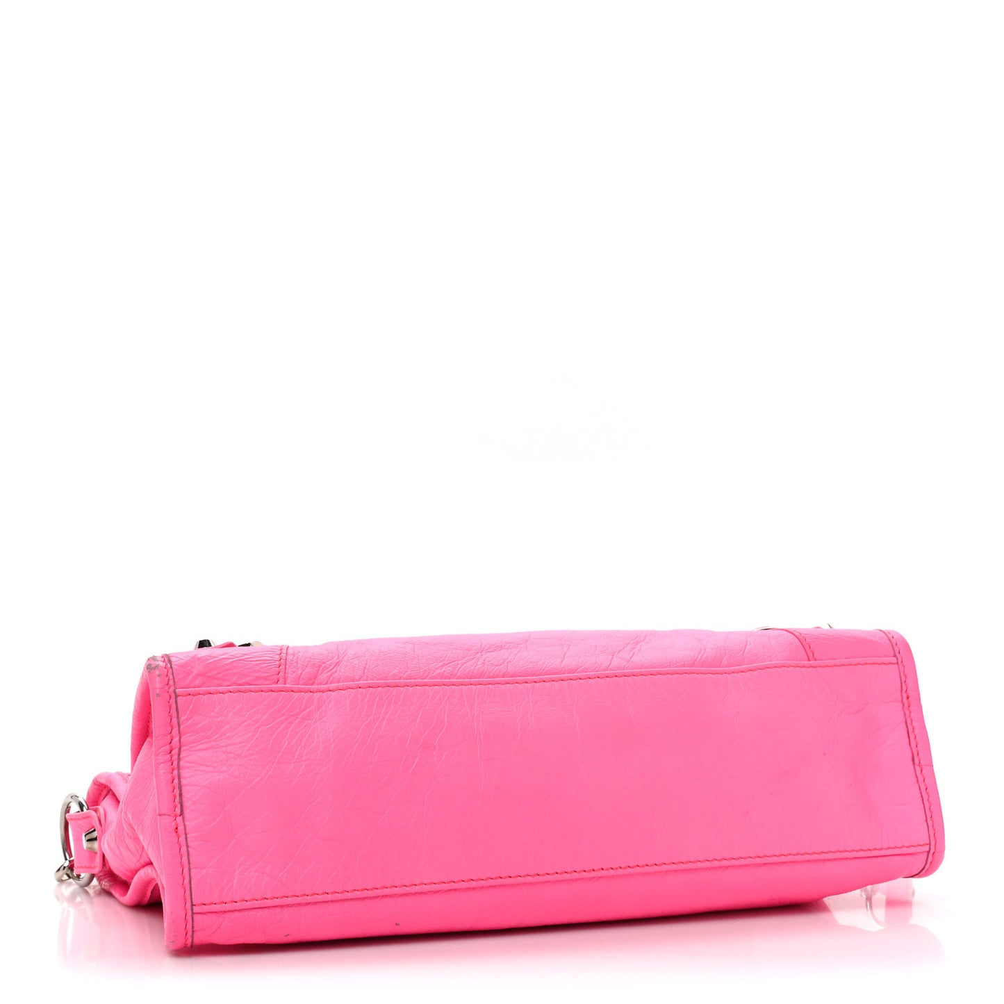 Agneau Classic Silver Hardware S City Rose Fluo