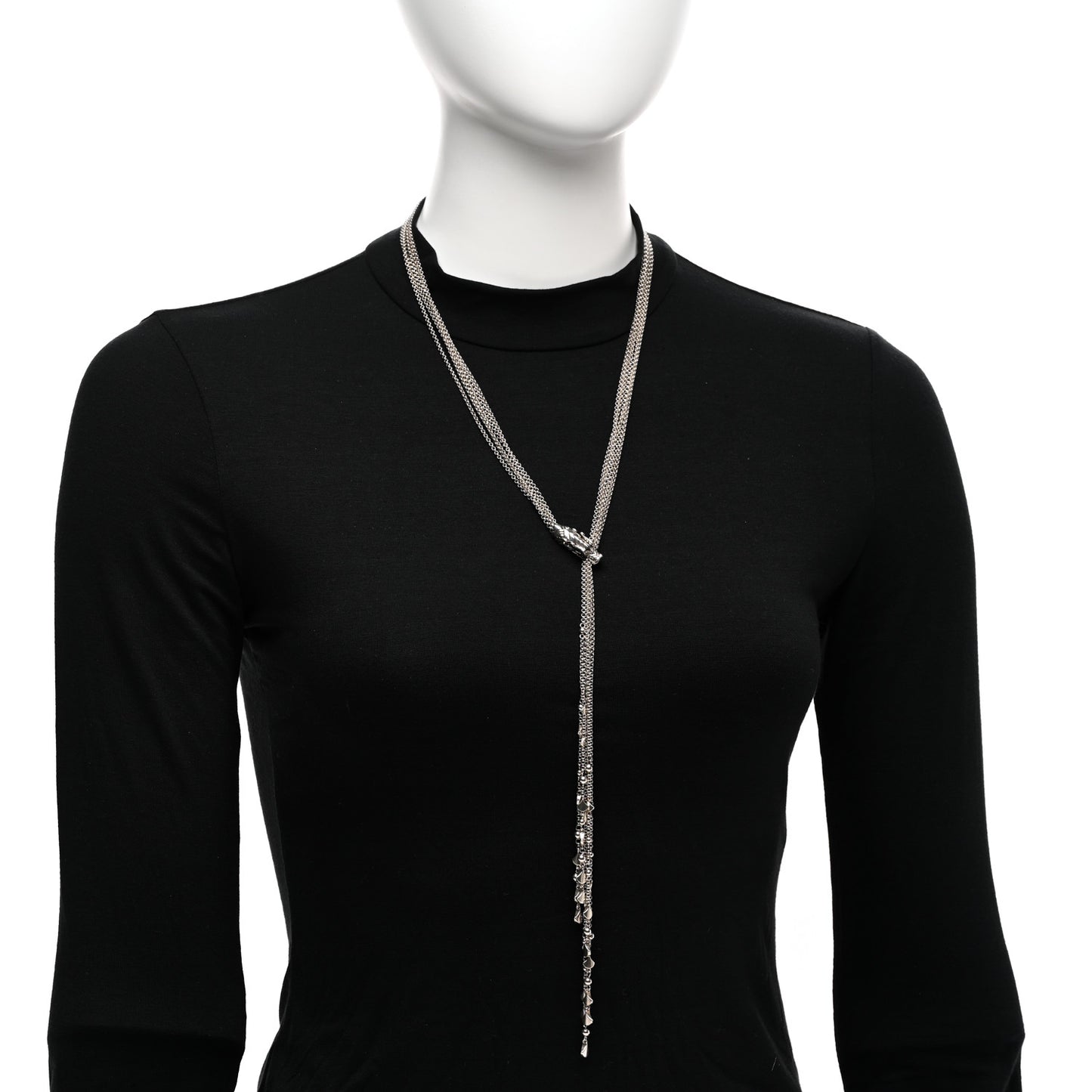 Sterling Silver Sapphire Legends Naga Dragon Lariat Necklace