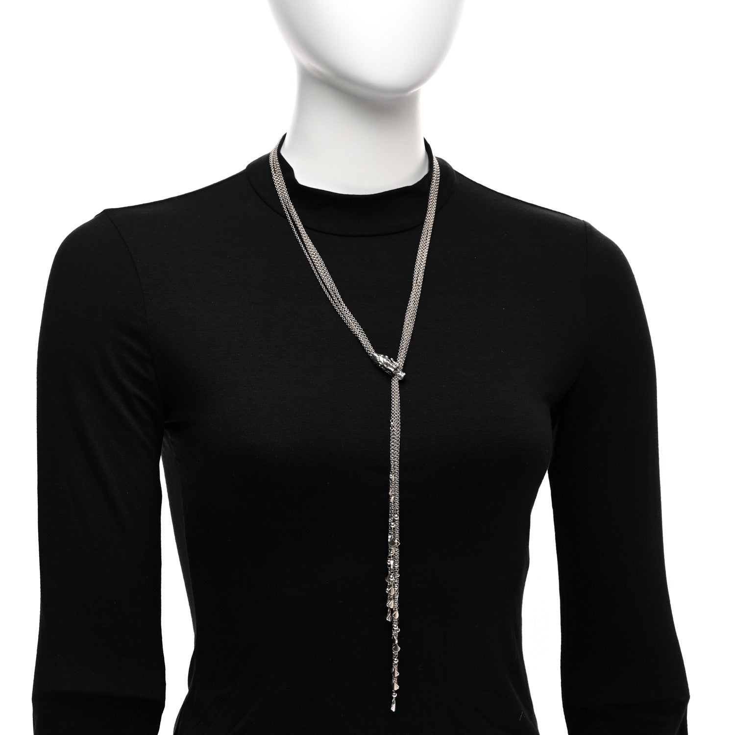 John Hardy Sterling Silver Sapphire Legends Naga Dragon Lariat Necklace 2 of 5