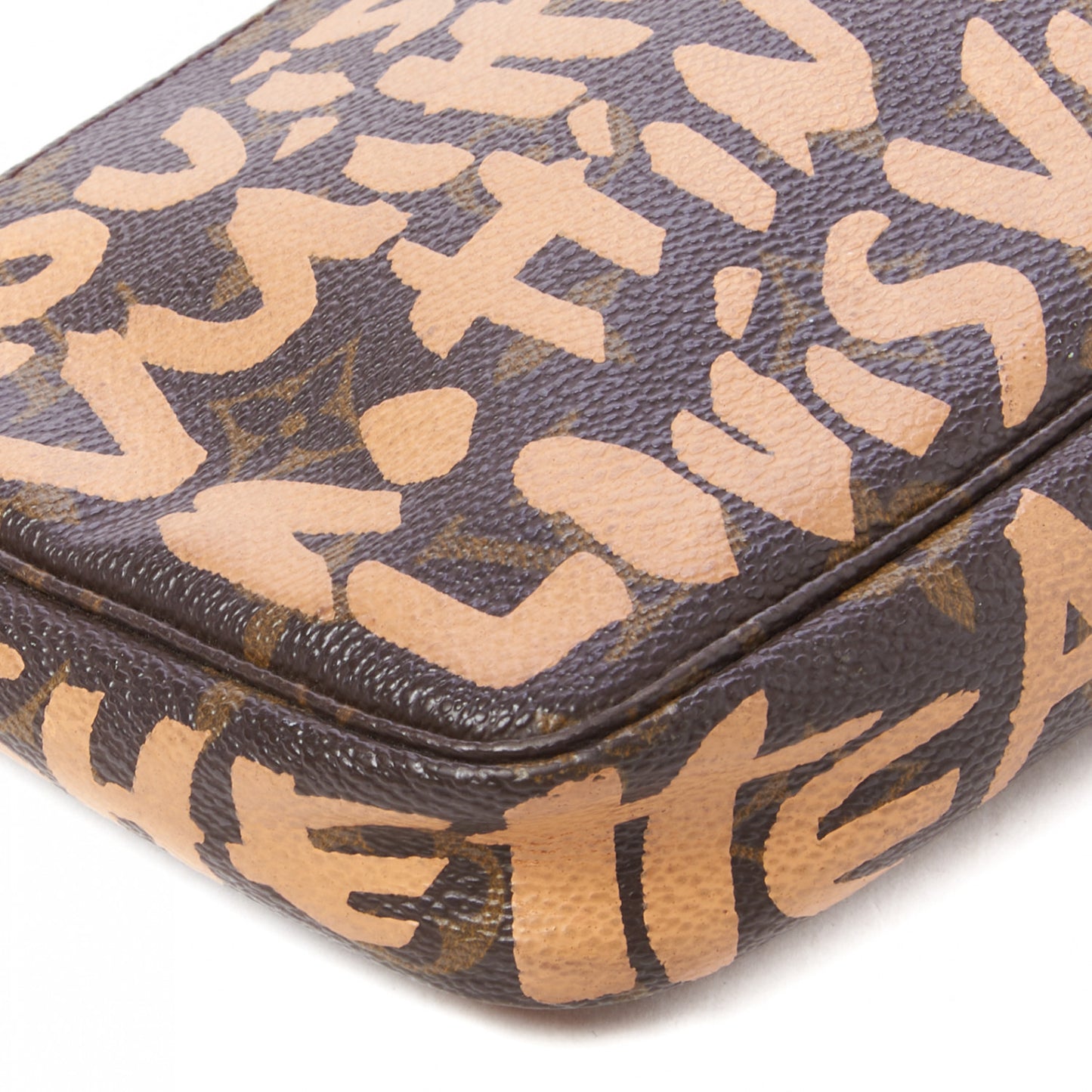 Monogram Graffiti Pochette Accessories Peach