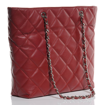 Chanel Calfskin Quilted In the Business North South Tote Red 3 of 7