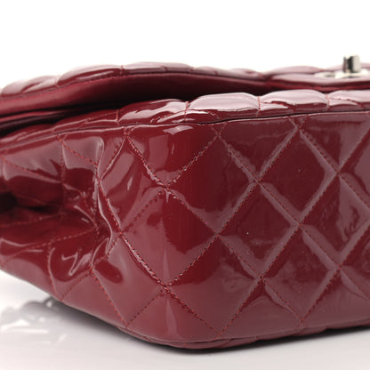 Chanel Patent Quilted Jumbo Double Flap Red 7 of 18