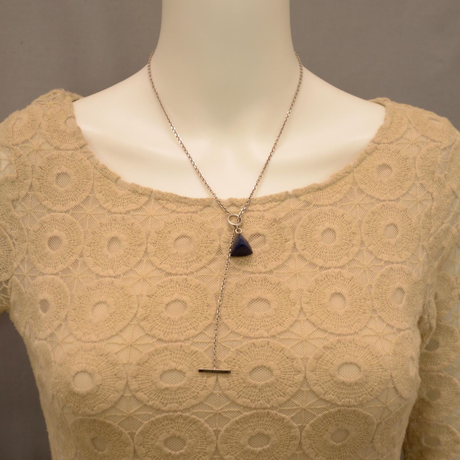 Louis Vuitton CUP Silver Lariat Necklace 2 of 4