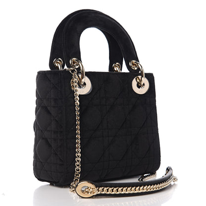 Christian Dior Velvet Mini Lady Dior Black 2 of 9