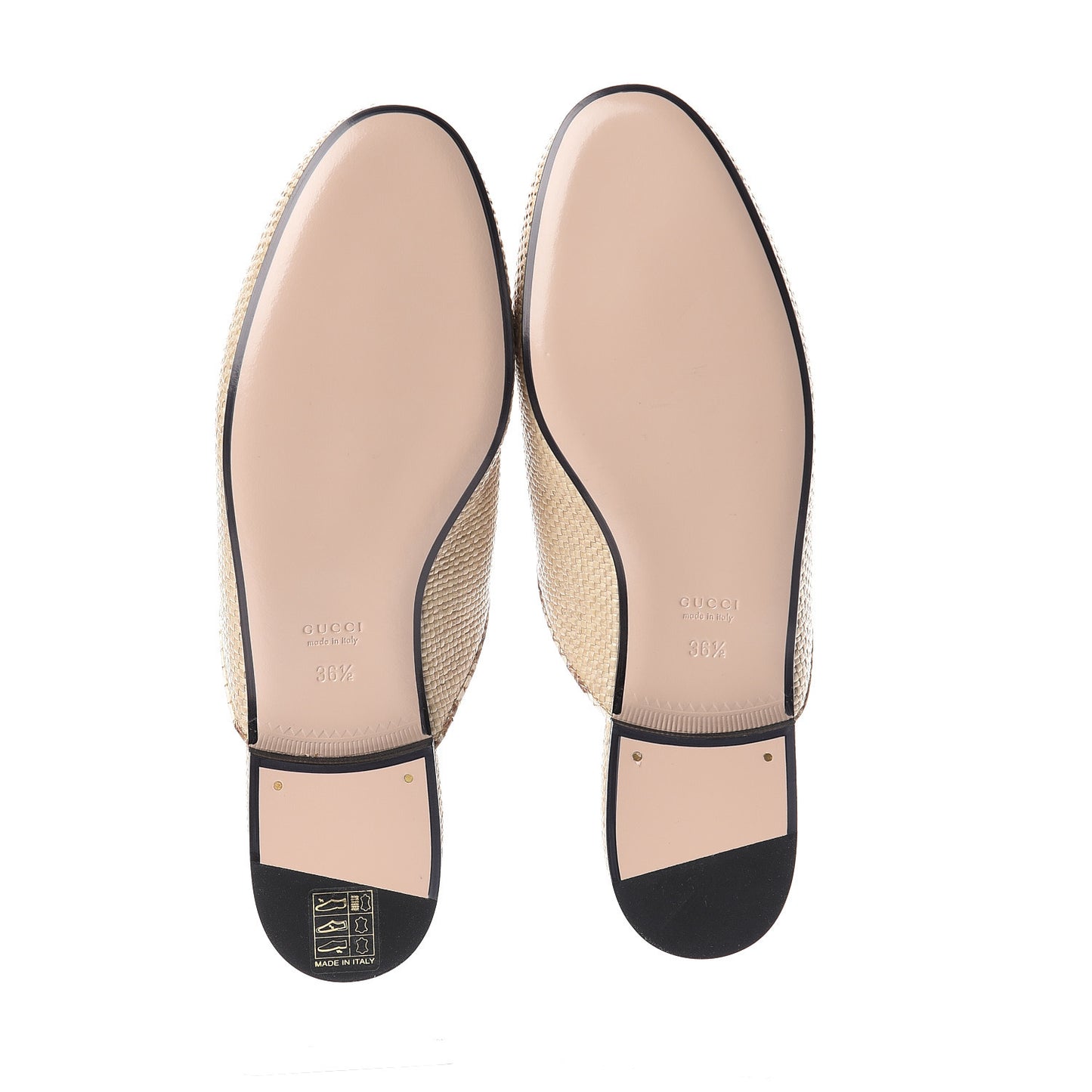 Straw Elaphe Womens Princetown Slippers 36.5 Natural Cream Brown