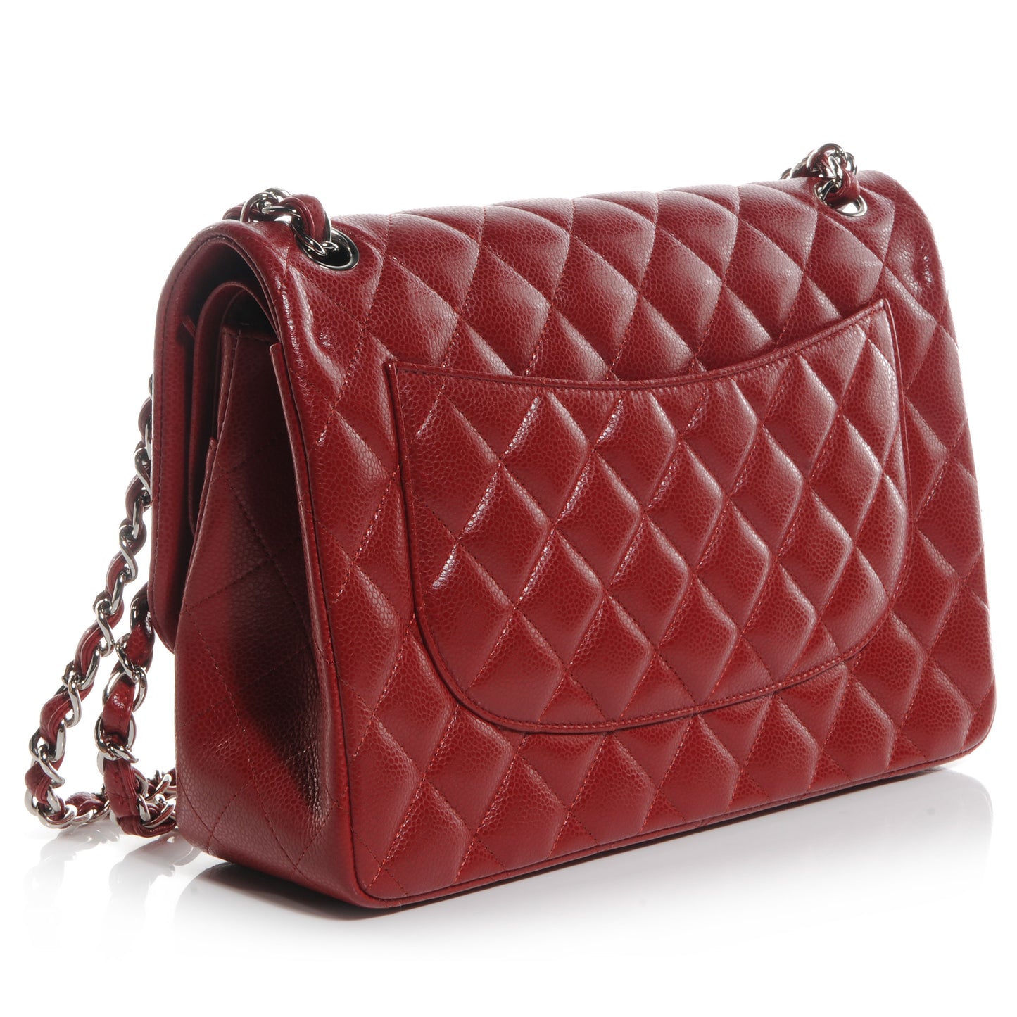 Caviar Jumbo Double Flap Red