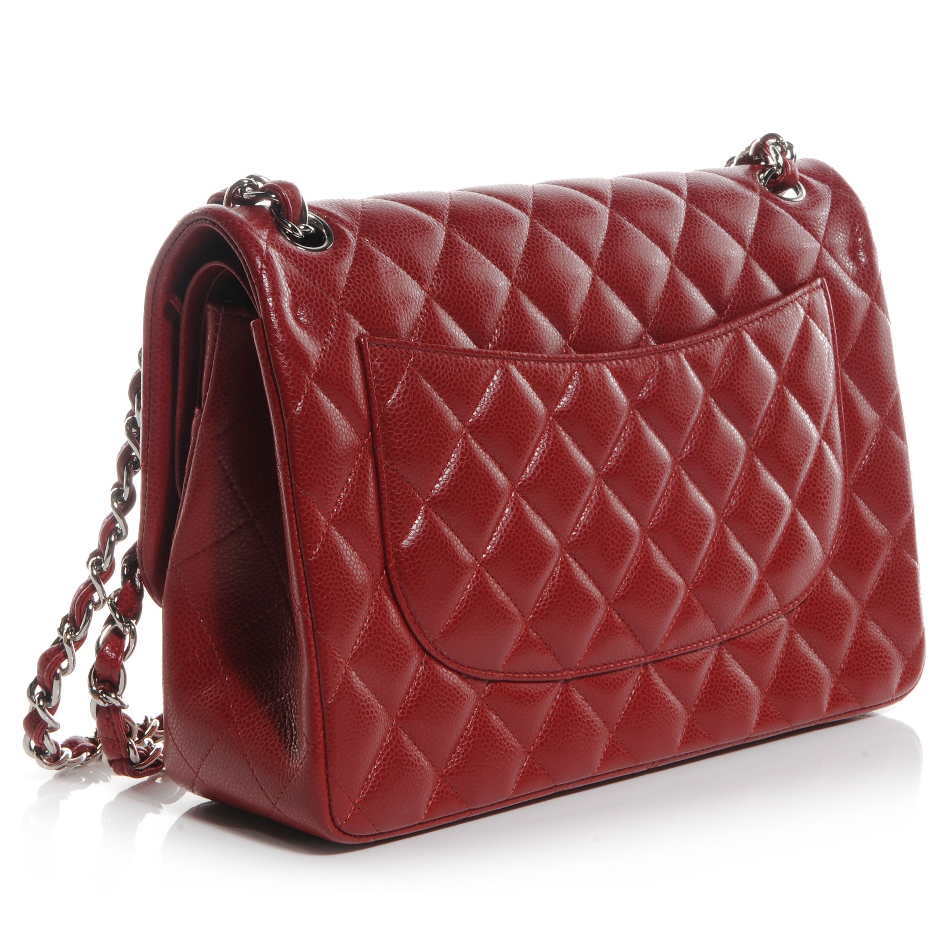 Chanel Caviar Jumbo Double Flap Red 3 of 9