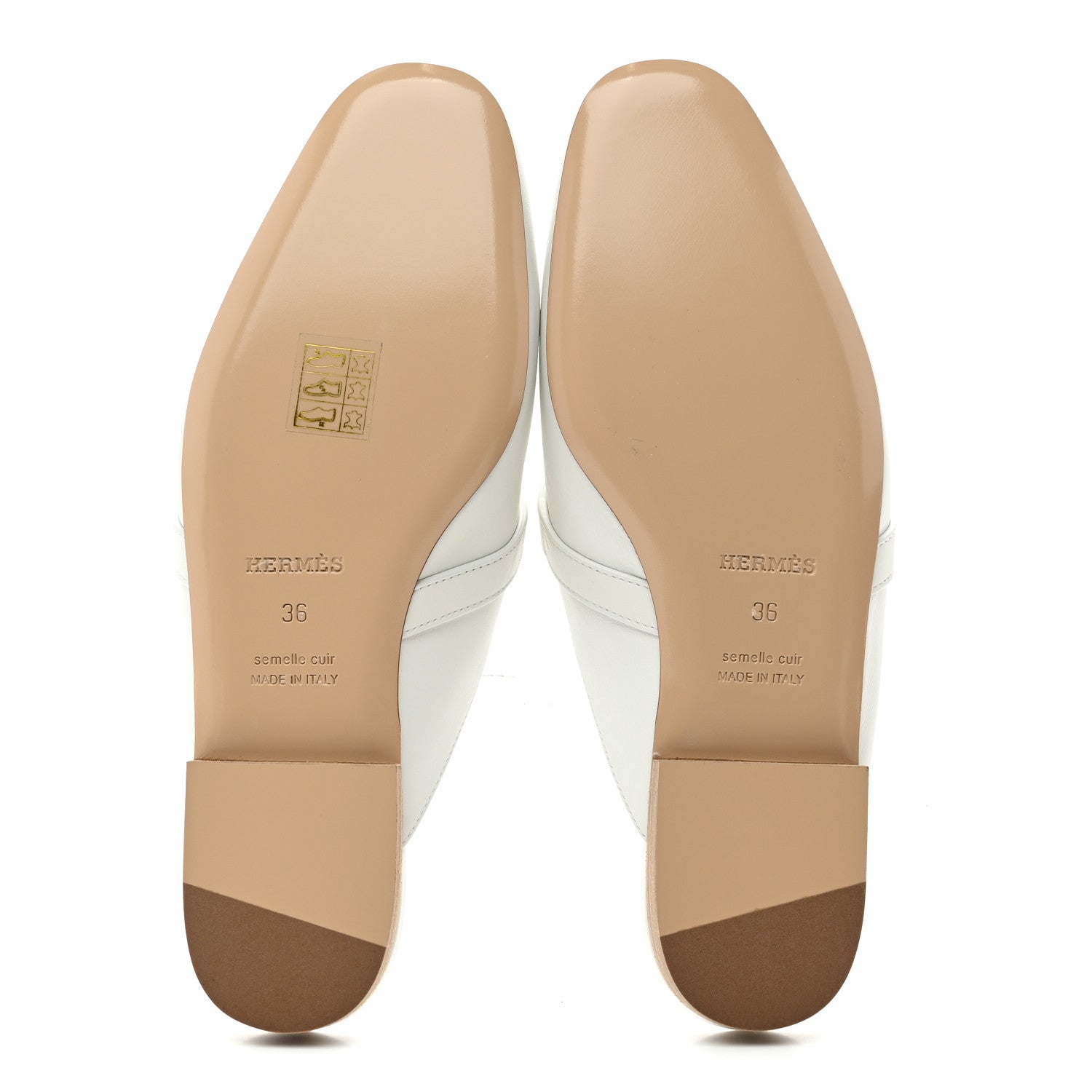 Hermes Calfskin Oz Mules 36 White 6 of 10