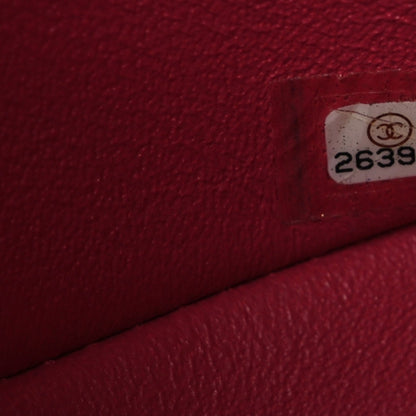 Chanel Lambskin Quilted Medium Double Flap Dark Pink 9 of 11