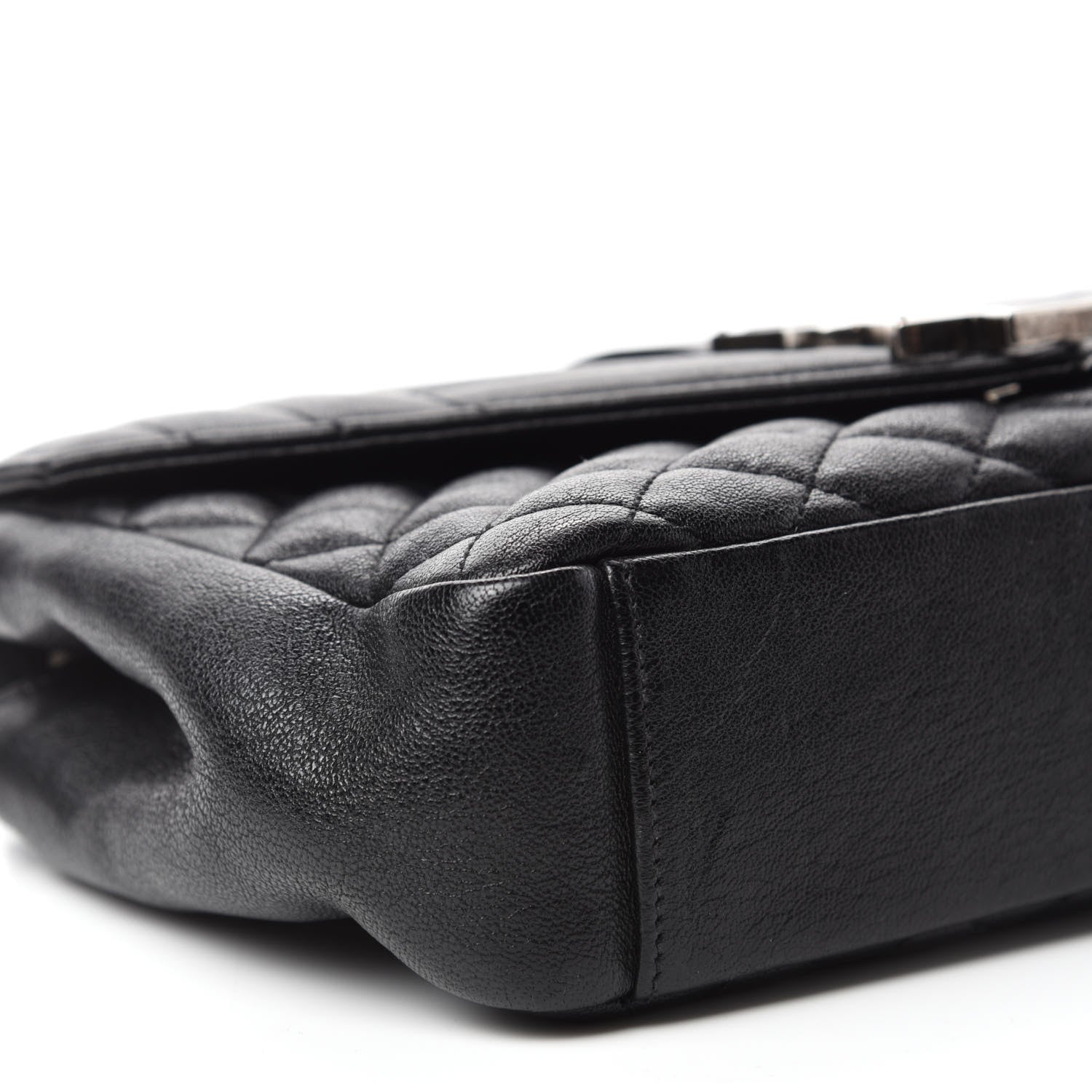Saint Laurent Sheepskin Tri-Quilt Monogram Medium College Bag Black 7 of 12