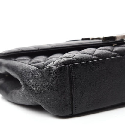 Saint Laurent Sheepskin Tri-Quilt Monogram Medium College Bag Black 7 of 12