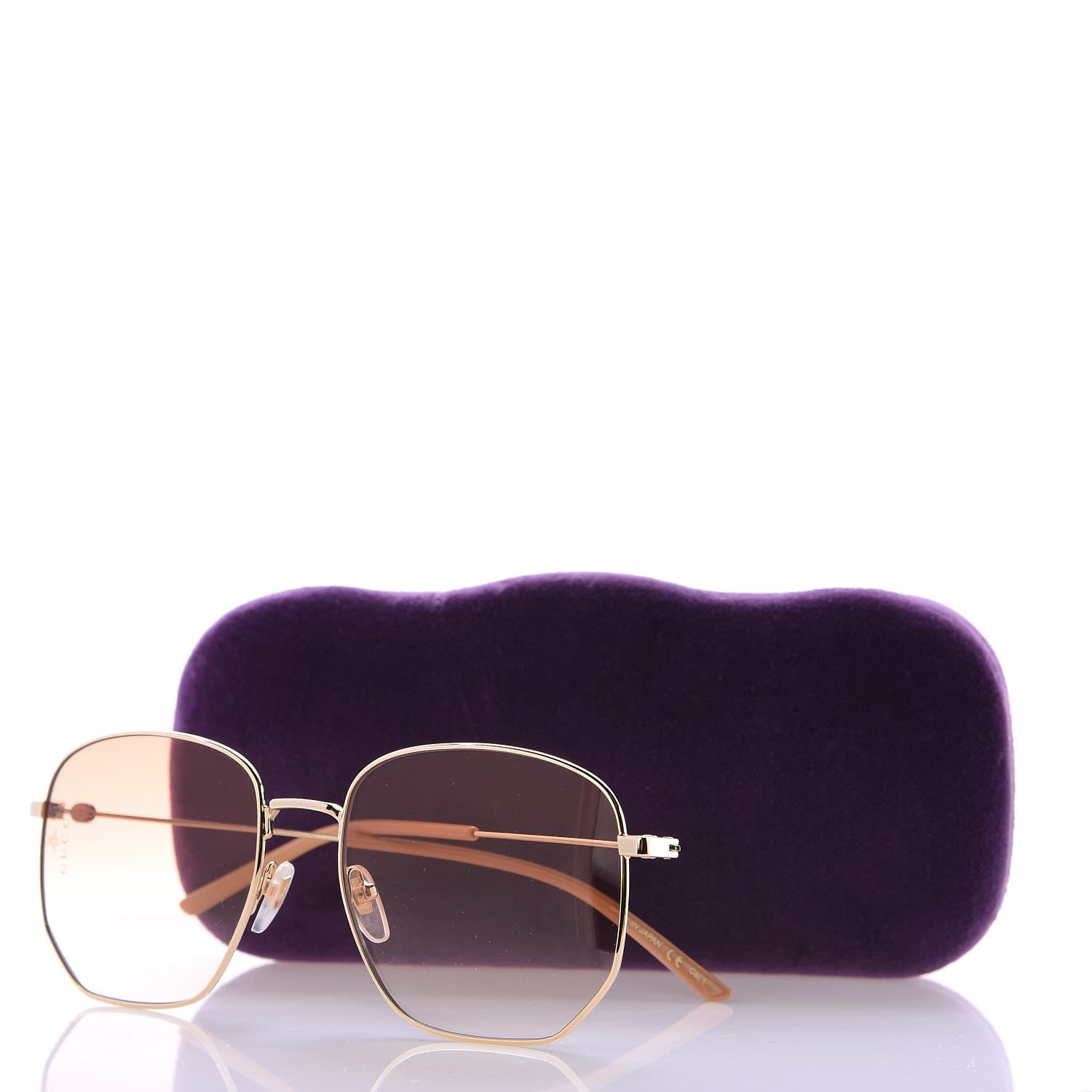 Gucci Oversized Sunglasses GG0396S Gold 7 of 8
