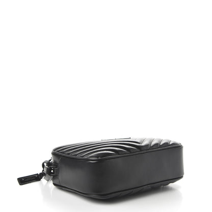 Saint Laurent Calfskin Matelasse Monogram Lou Camera Bag Black 4 of 9