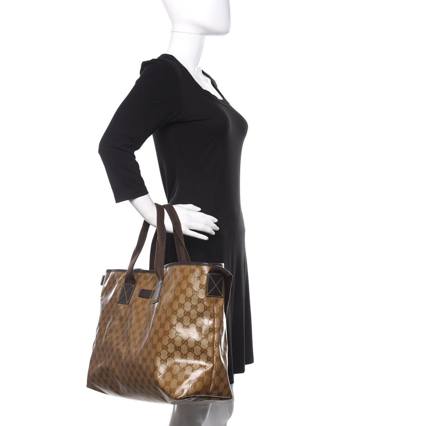Crystal Monogram Travel Bag Dark Brown