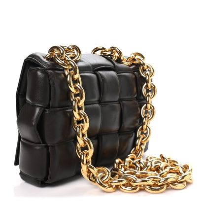 Bottega Veneta Lambskin Maxi Intreccio Padded Chain Cassette Crossbody Bag Fondant 3 of 10