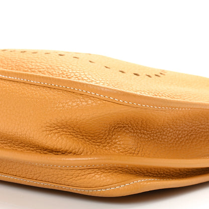 Hermes Taurillon Clemence Amazone Evelyne III PM Moutarde Taupe 9 of 10