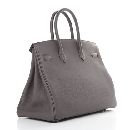 Hermes Togo Birkin 35 Etain 3 of 12