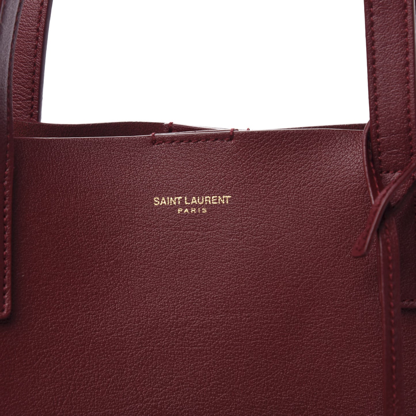 Calfskin Large Shopping Tote Bordeaux