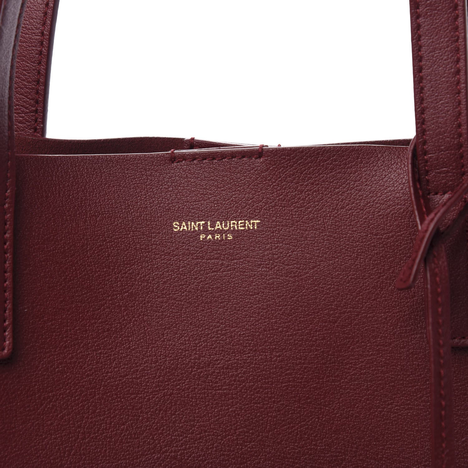 Saint Laurent Calfskin Large Shopping Tote Bordeaux 12 of 12