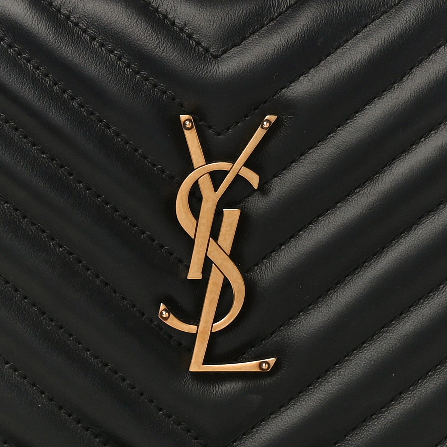Saint Laurent Calfskin Matelasse Monogram Lou Camera Bag Black 7 of 11
