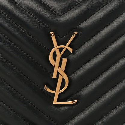 Saint Laurent Calfskin Matelasse Monogram Lou Camera Bag Black 7 of 11
