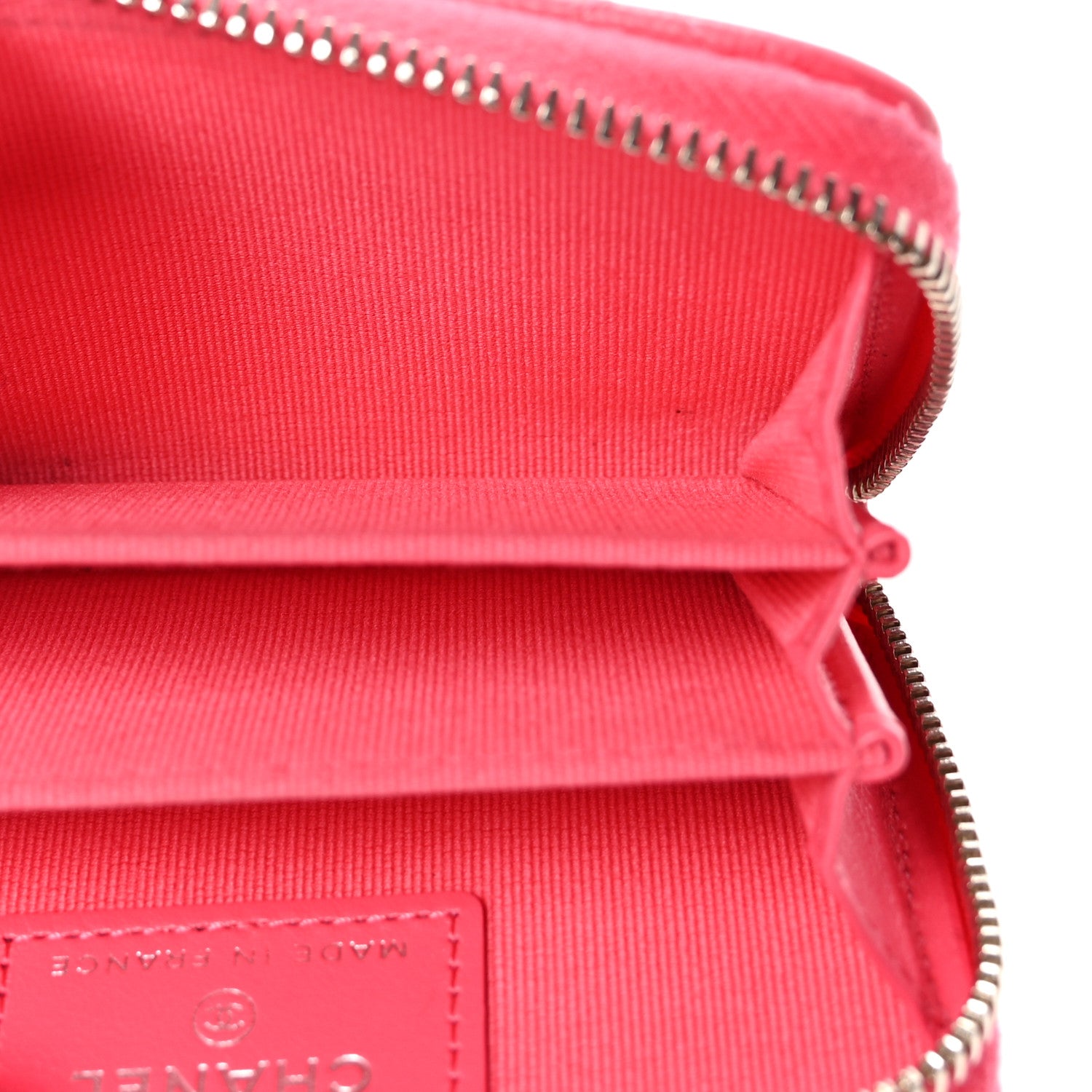Chanel Caviar Quilted Zip Coin Purse Pink 5 of 7
