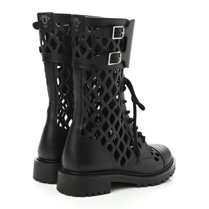 Christian Dior Matte Calfskin Womens D-Trap 30mm Tall Boots 39 Black 4 of 9