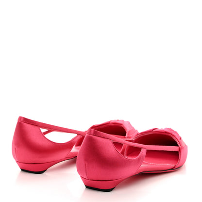 Prada Satin Cut-Out Flower Ballerina Flats 39.5 Peonia 4 of 9