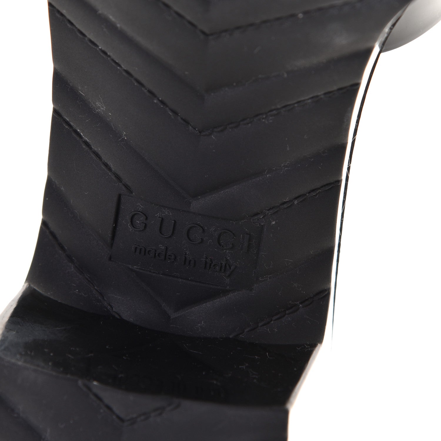 Gucci Rubber Gucci Logo Womens Platform 20/60mm Slide Sandals 39 Black 8 of 9