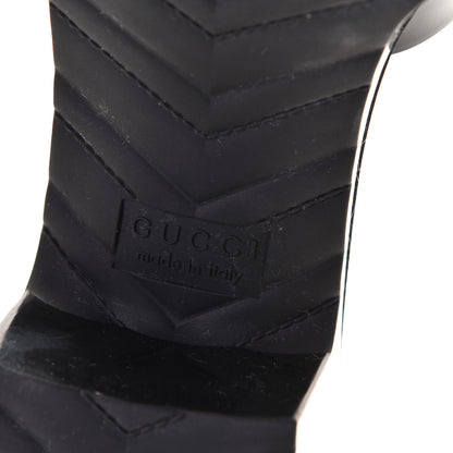 Gucci Rubber Gucci Logo Womens Platform 20/60mm Slide Sandals 39 Black 8 of 9