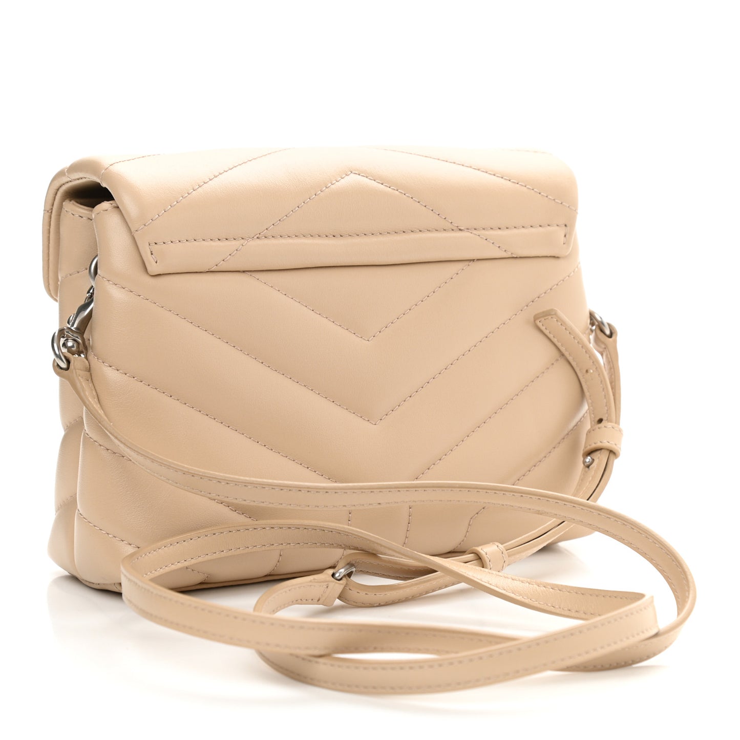 Calfskin Y Quilted Monogram Toy Loulou Crossbody Bag Nude Powder