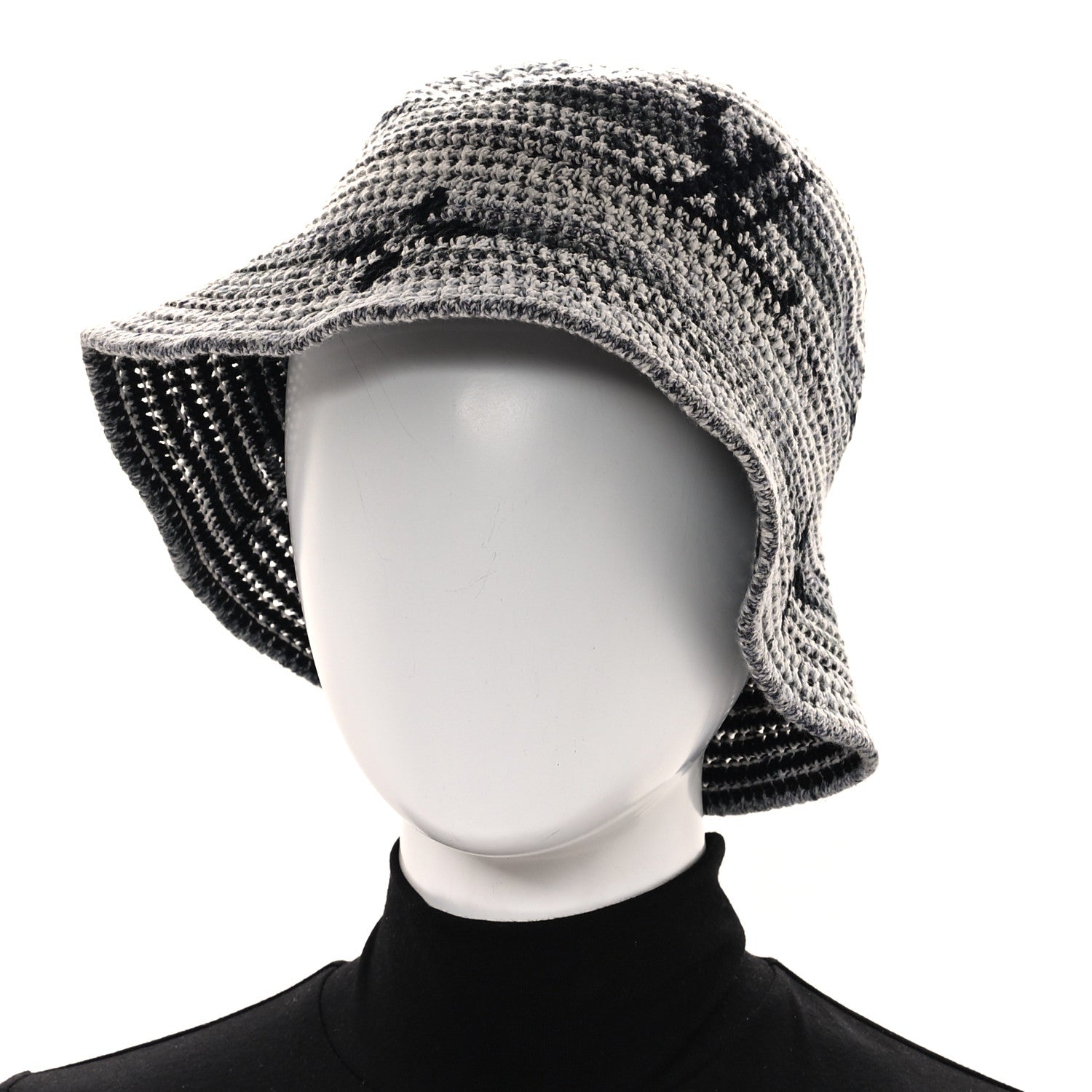 Louis Vuitton Crochet Monogram LV Bucket Hat S Grey Multicolor 2 of 8