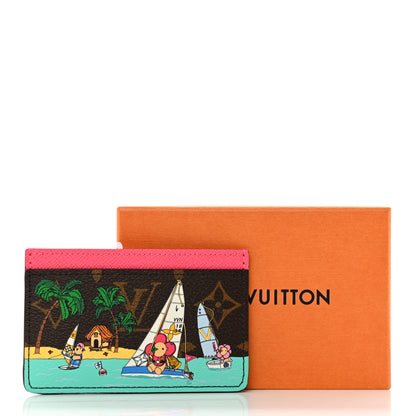 Louis Vuitton Monogram 2023 Christmas Animation Sailing Vivienne Cardholder Dragonfruit Pink 11 of 11