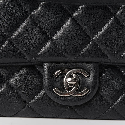 Chanel Shiny Lambskin Quilted Medium Burgundy Rocks Flap Black 10 of 11