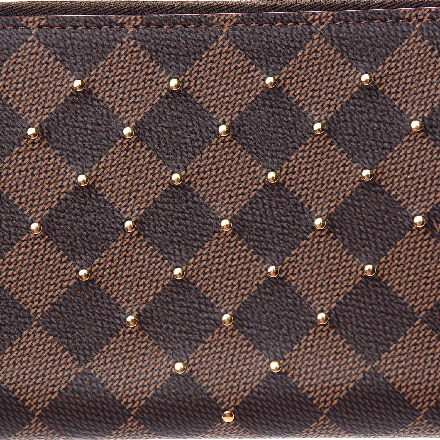 Louis Vuitton Damier Ebene Studded Zippy Wallet Cherry 7 of 8