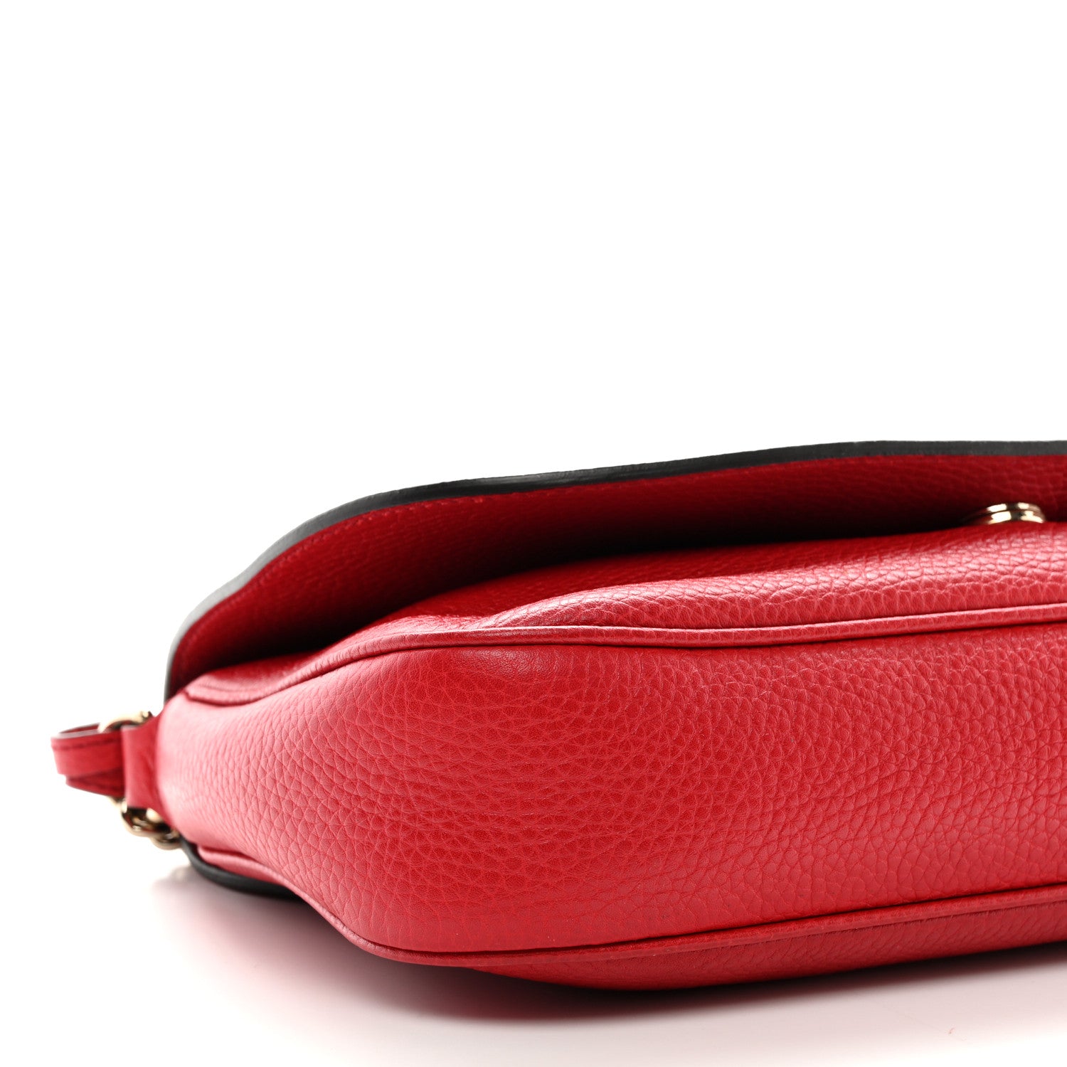 Gucci Pebbled Calfskin Medium Soho Flap Crossbody Vibrant Red 9 of 10