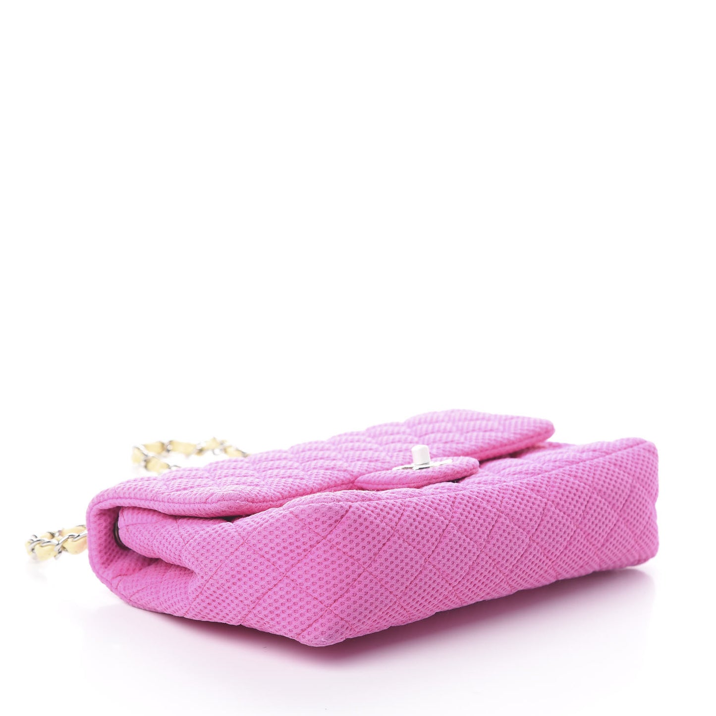 Neoprene Quilted Medium Single Flap Pink