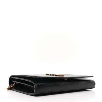 Saint Laurent Smooth Calfskin Tri-Metal Cassandre Wallet On Chain WOC Black 4 of 9